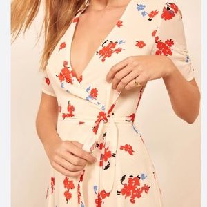 Reformation Napa wrap dress small